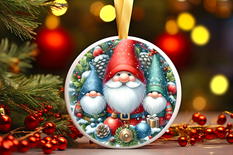 Round Christmass Ornament Sublimation|Clipart