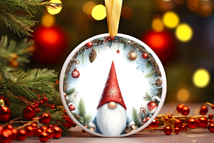 Round Christmass Ornament Sublimation|Clipart