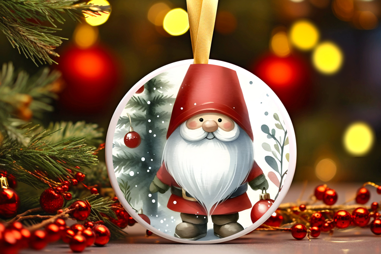 Round Christmass Ornament Sublimation|Clipart
