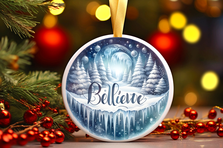 Round Christmass Ornament Sublimation|Clipart