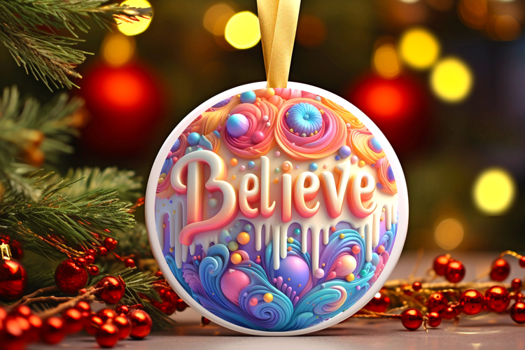 Round Christmass Ornament Sublimation|Clipart