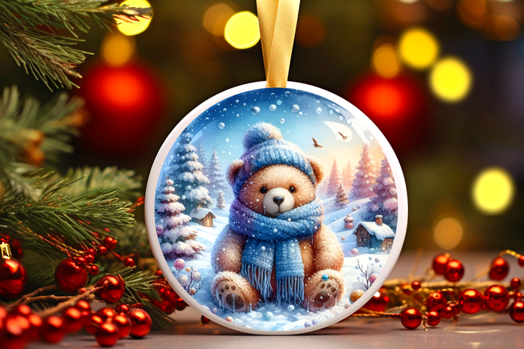 Round Christmass Ornament Sublimation|Clipart
