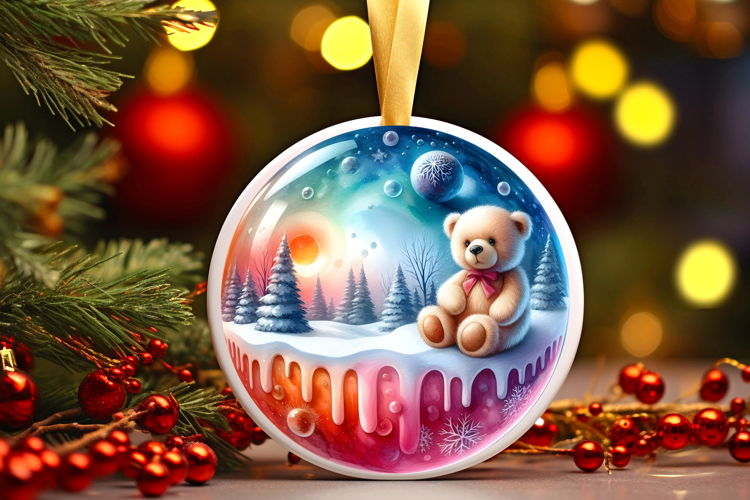 Round Christmass Ornament Sublimation|Clipart