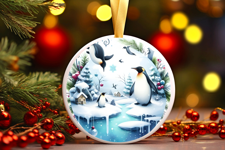 Round Christmass Ornament Sublimation|Clipart