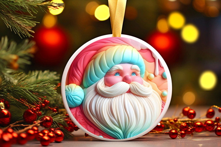 Round Christmass Ornament Sublimation|Clipart