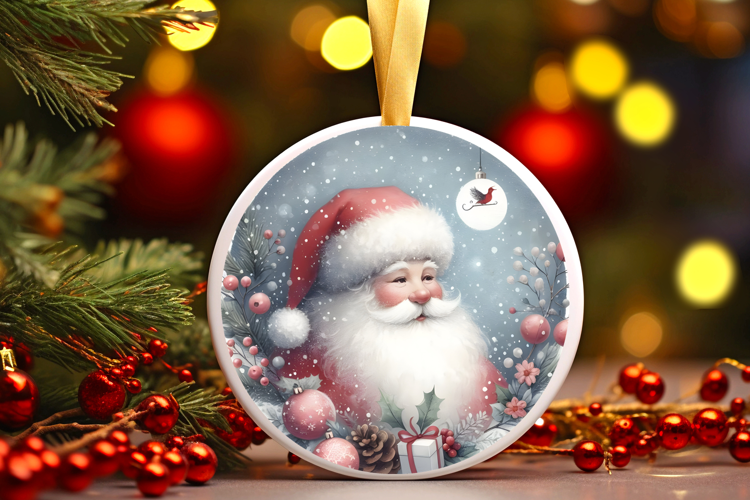 Round Christmass Ornament Sublimation|Clipart