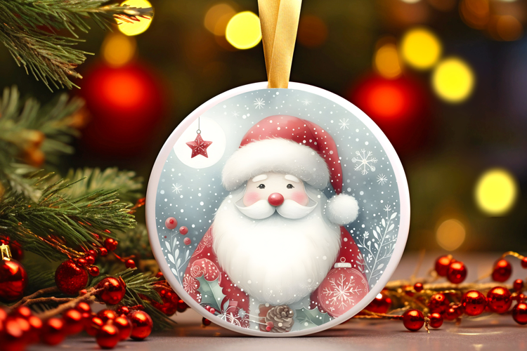 Round Christmass Ornament Sublimation|Clipart