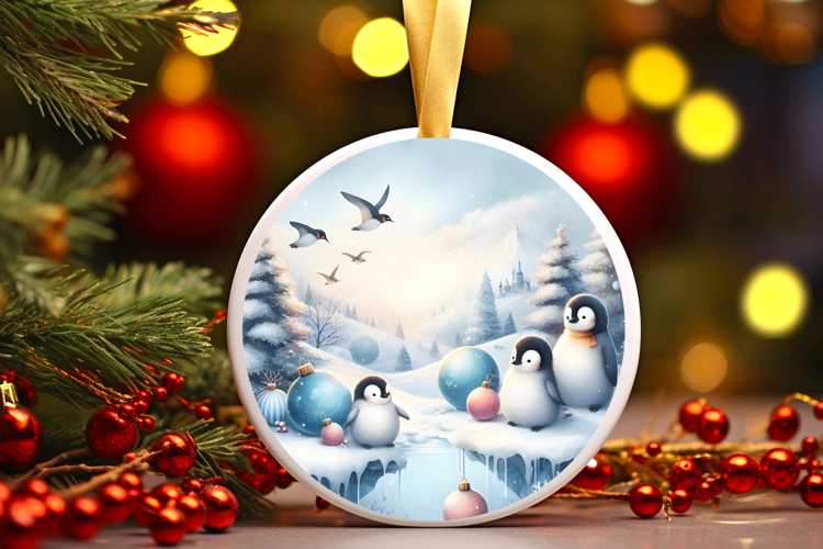 Round Christmass Ornament Sublimation|Clipart
