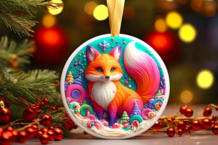 Round Christmass Ornament Sublimation|Clipart