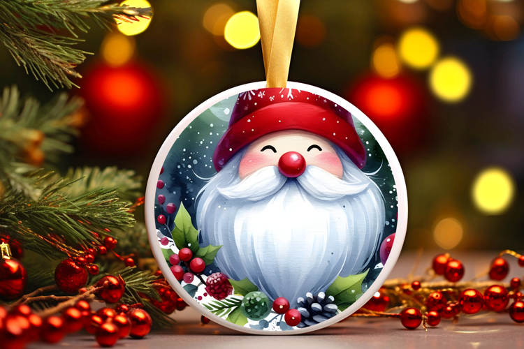 Round Christmass Ornament Sublimation|Clipart