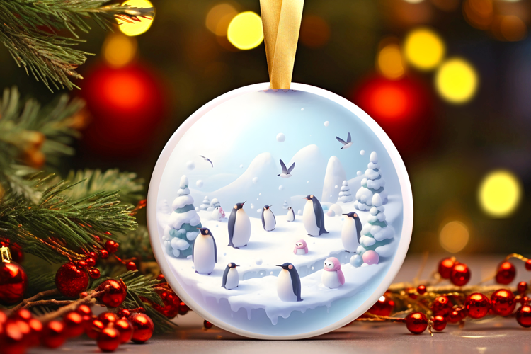 Round Christmass Ornament Sublimation|Clipart