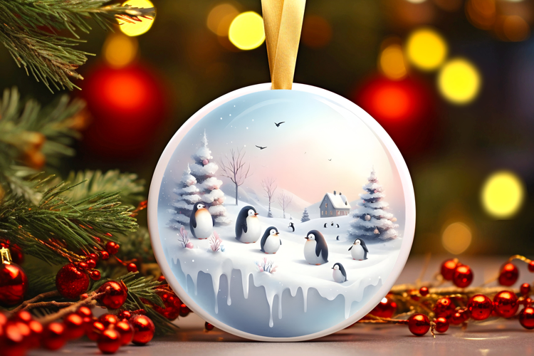 Round Christmass Ornament Sublimation|Clipart