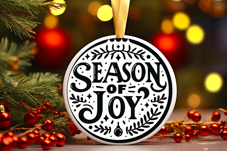 Round Christmass Ornament Sublimation|Clipart