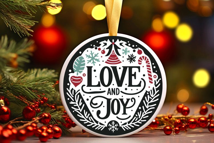 Round Christmass Ornament Sublimation|Clipart