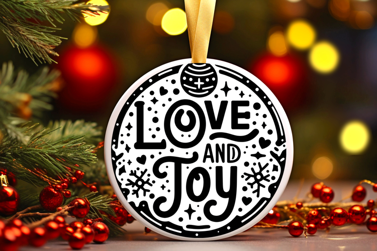 Round Christmass Ornament Sublimation|Clipart
