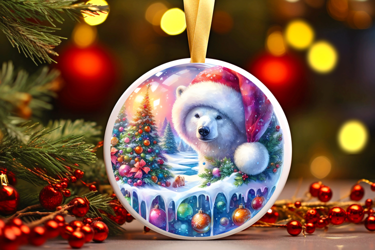Round Christmass Ornament Sublimation|Clipart