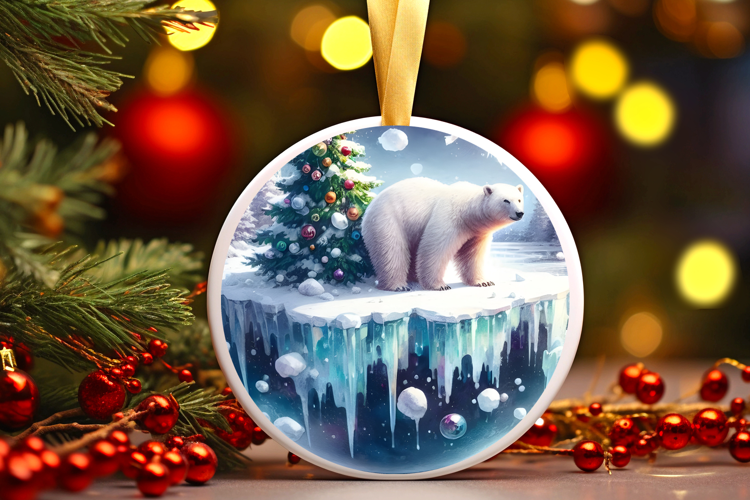 Round Christmass Ornament Sublimation|Clipart
