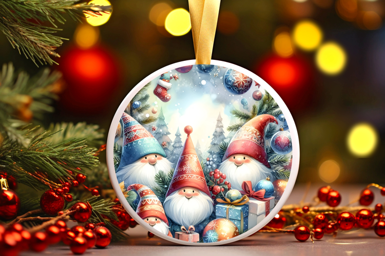 Round Christmass Ornament Sublimation|Clipart
