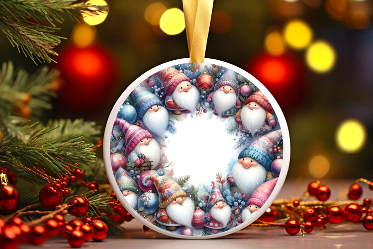 Round Christmass Ornament Sublimation|Clipart example image 1