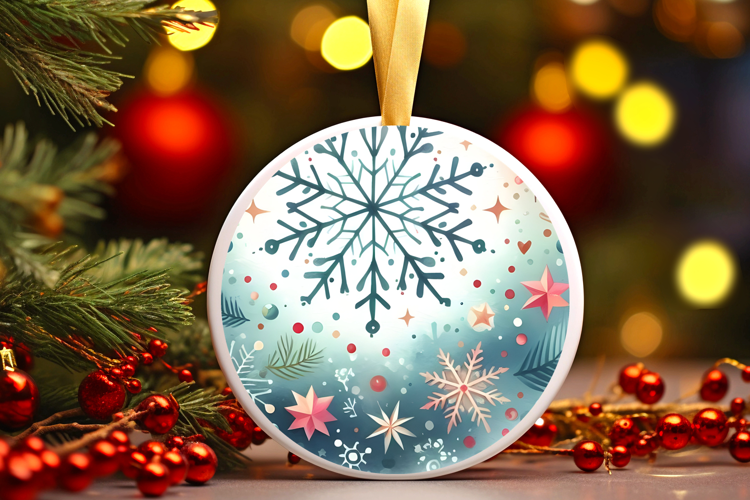 Round Christmass Ornament Sublimation|Clipart