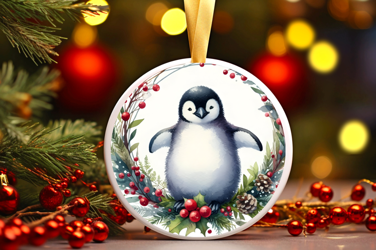 Round Christmass Ornament Sublimation|Clipart