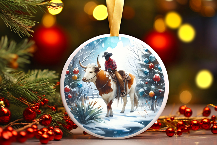 Round Christmass Ornament Sublimation|Clipart