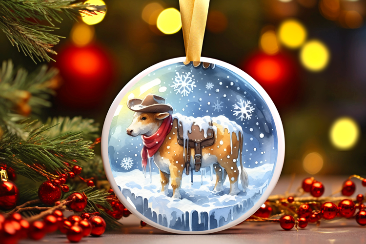 Round Christmass Ornament Sublimation|Clipart