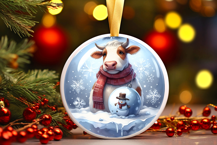 Round Christmass Ornament Sublimation|Clipart