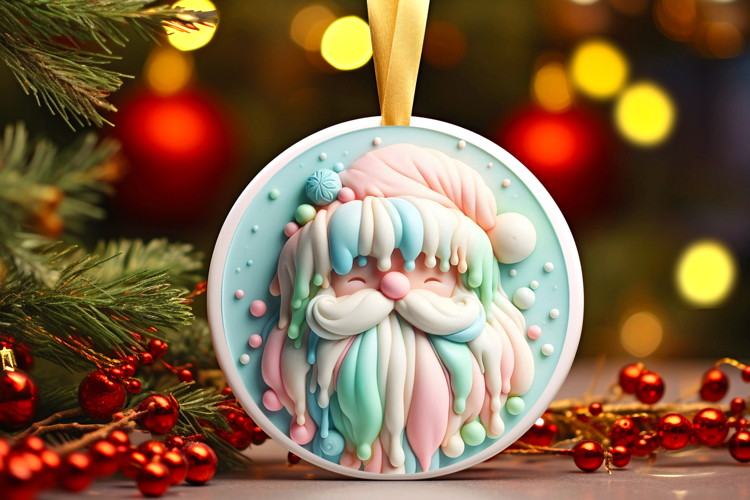 Round Christmass Ornament Sublimation|Clipart