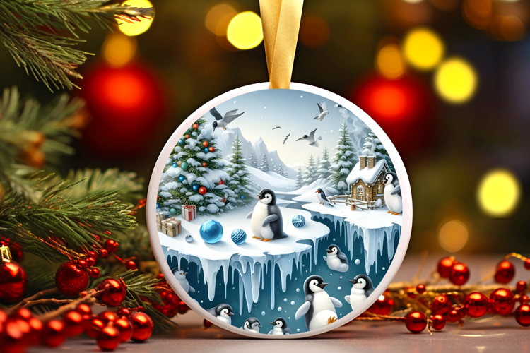 Round Christmass Ornament Sublimation|Clipart