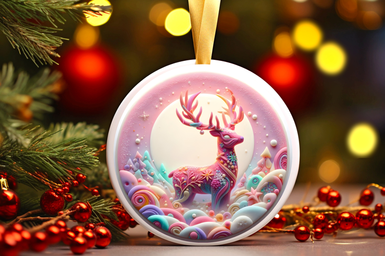 Round Christmass Ornament Sublimation|Clipart