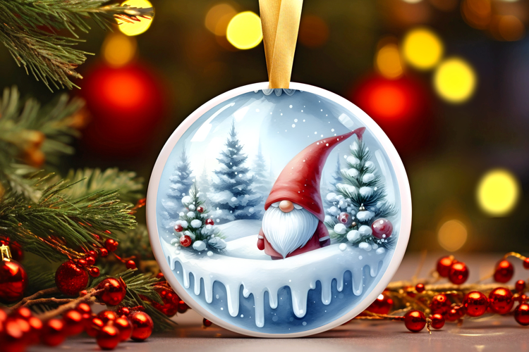 Round Christmass Ornament Sublimation|Clipart