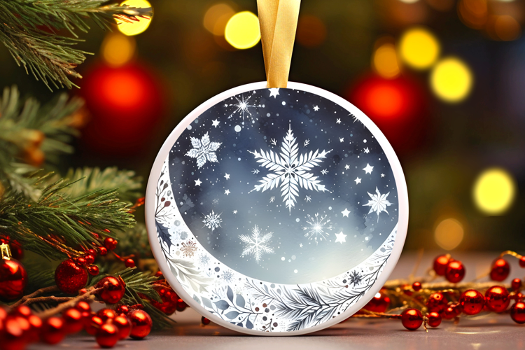 Round Christmass Ornament Sublimation|Clipart