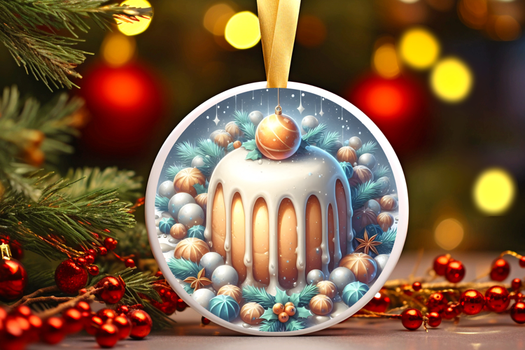 Round Christmass Ornament Sublimation|Clipart