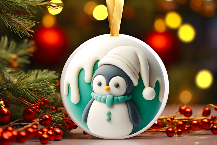 Round Christmass Ornament Sublimation|Clipart