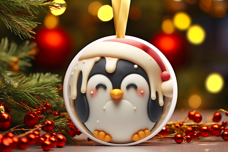 Round Christmass Ornament Sublimation|Clipart