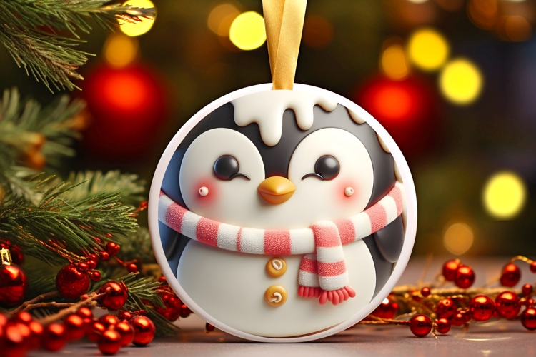 Round Christmass Ornament Sublimation|Clipart