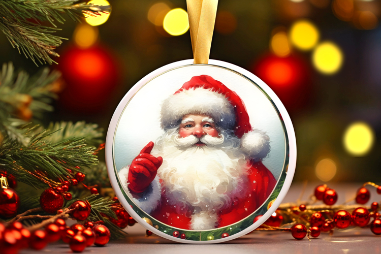 Round Christmass Ornament Sublimation|Clipart