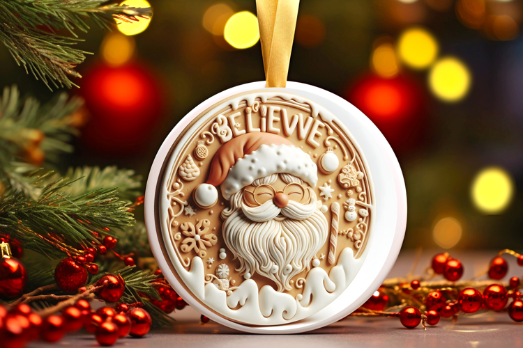 Round Christmass Ornament Sublimation|Clipart