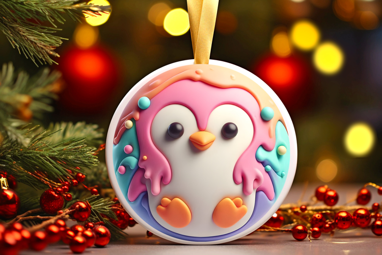 Round Christmass Ornament Sublimation|Clipart