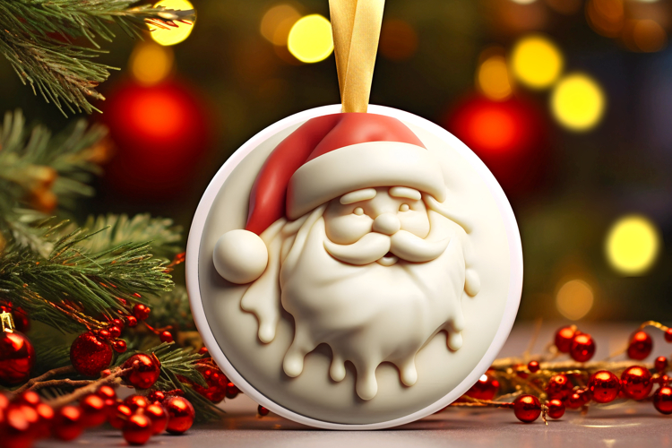 Round Christmass Ornament Sublimation|Clipart
