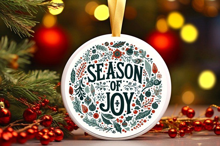 Round Christmass Ornament Sublimation|Clipart