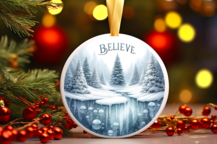 Round Christmass Ornament Sublimation|Clipart