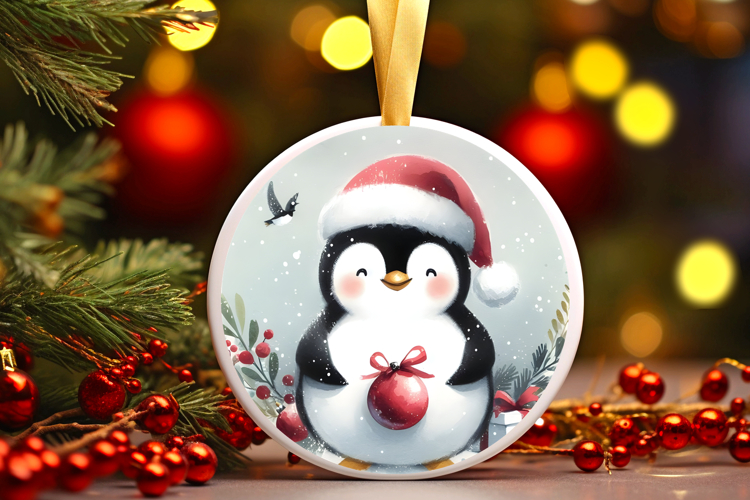 Round Christmass Ornament Sublimation|Clipart