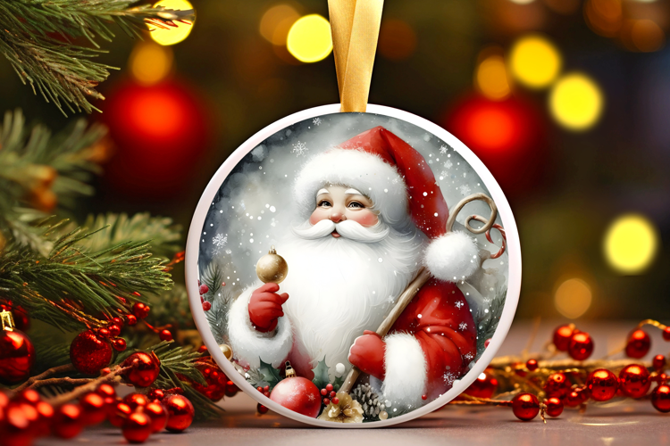 Round Christmass Ornament Sublimation|Clipart
