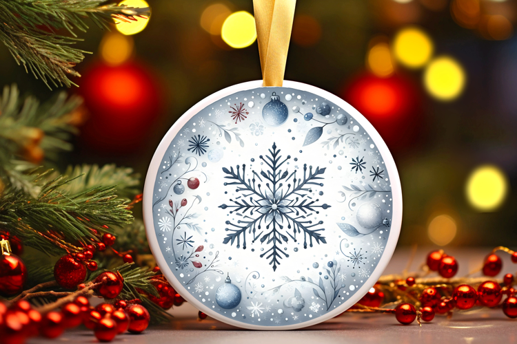 Round Christmass Ornament Sublimation|Clipart