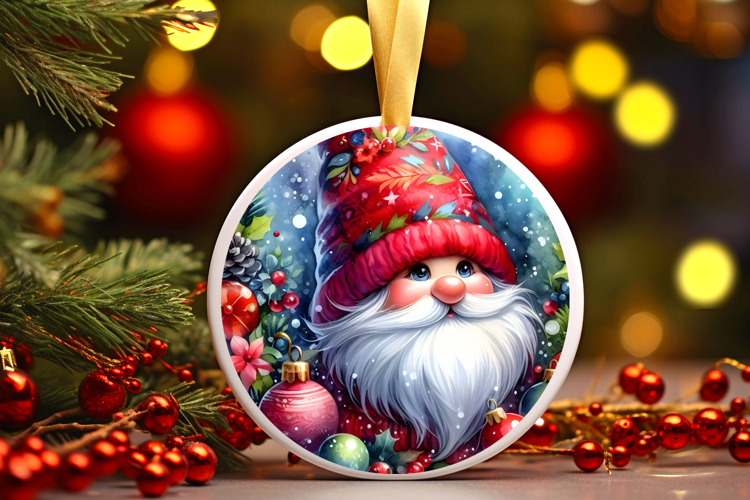 Round Christmass Ornament Sublimation|Clipart