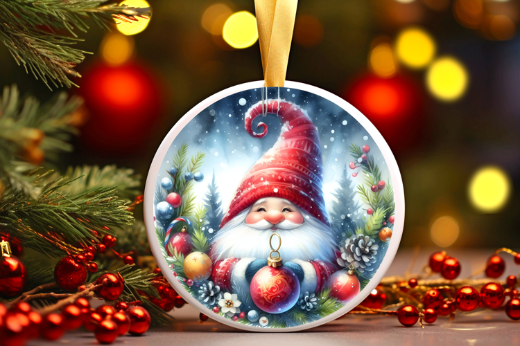Round Christmass Ornament Sublimation|Clipart