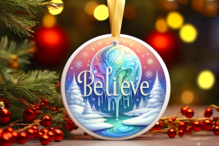 Round Christmass Ornament Sublimation|Clipart
