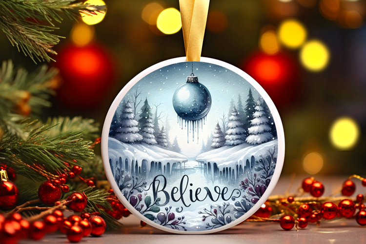 Round Christmass Ornament Sublimation|Clipart